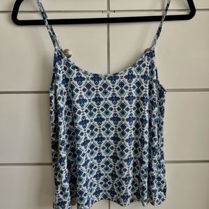 American Eagle Soft and Sexy tank top with creative pattern in blues size XS